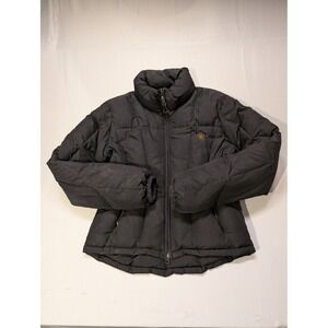 Ariat Women Small Black Goose Down Puffer Jacket Insulated Winter Warm Outdoors